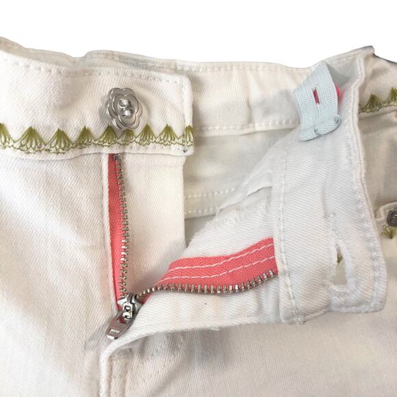 Matilda Jane Enchanted Garden Logan Cropped Straight Leg White Jeans Girls 6 - Picture 5 of 7